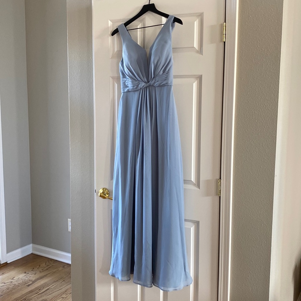 Azazie Gina bridesmaid dress - Dusty Blue - Size A4